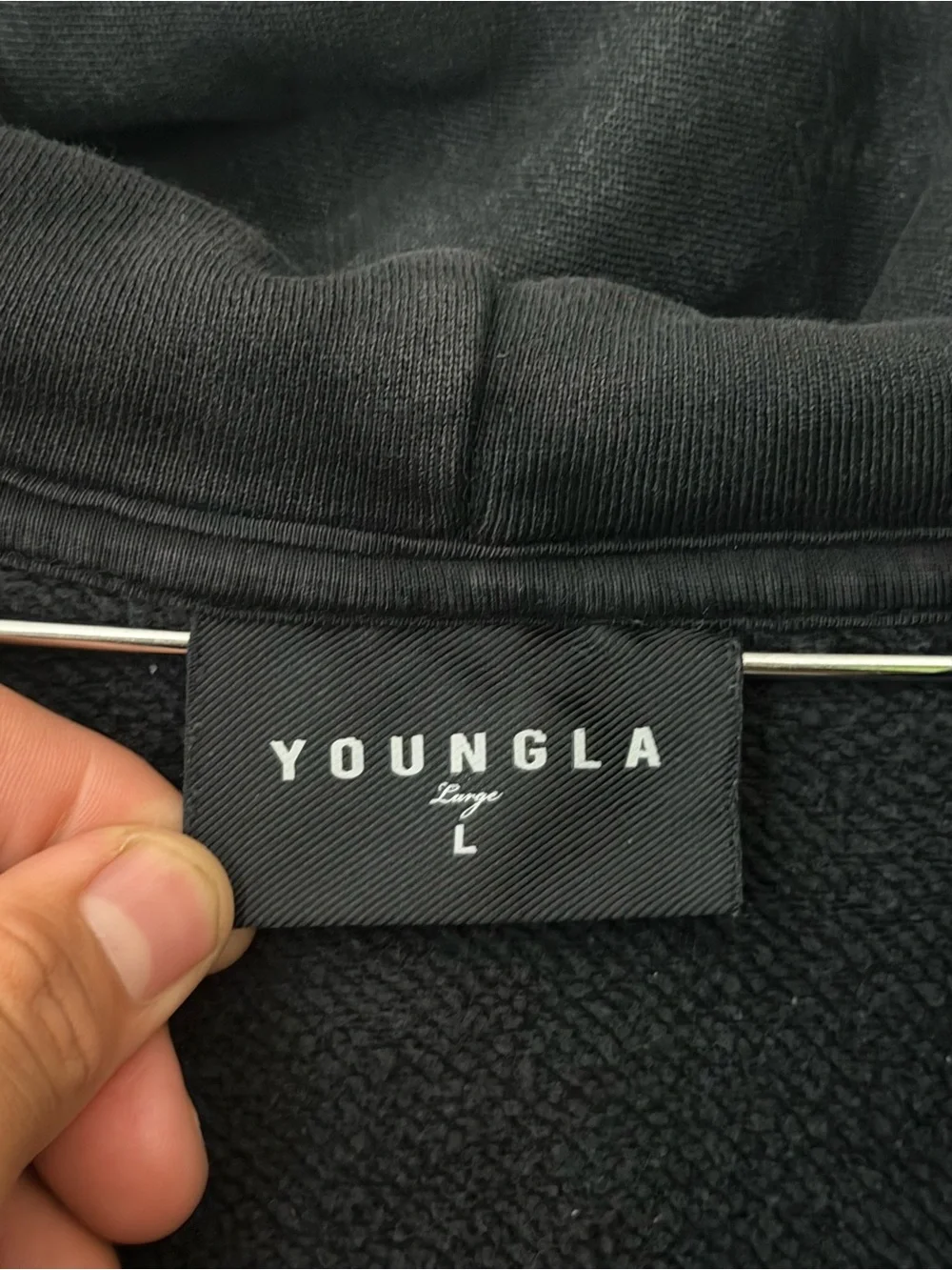 Black YoungLA “Villain” AOP Zip Up Hoodie Size Large